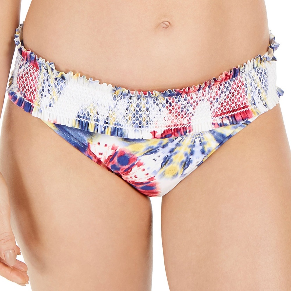 Tommy Hilfiger Tie-Dye Smocked Bikini Bottoms